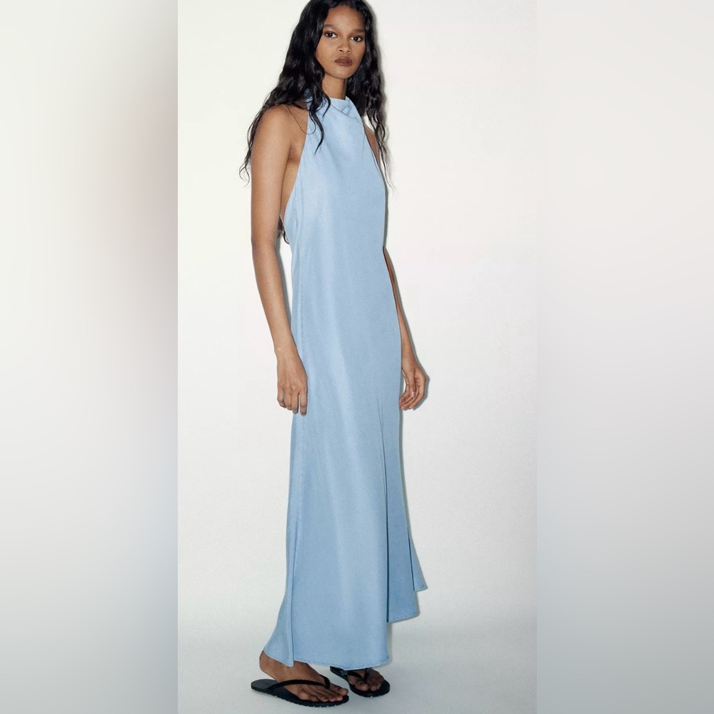 Blue Halter dress
